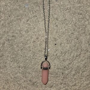 Pink Glow In The Dark Geometric Pendant Necklace